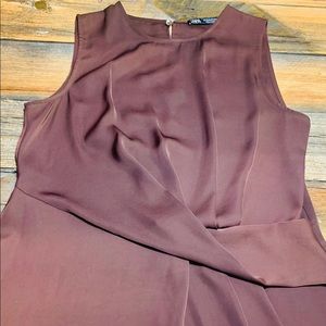 Zara Brown silk blouse